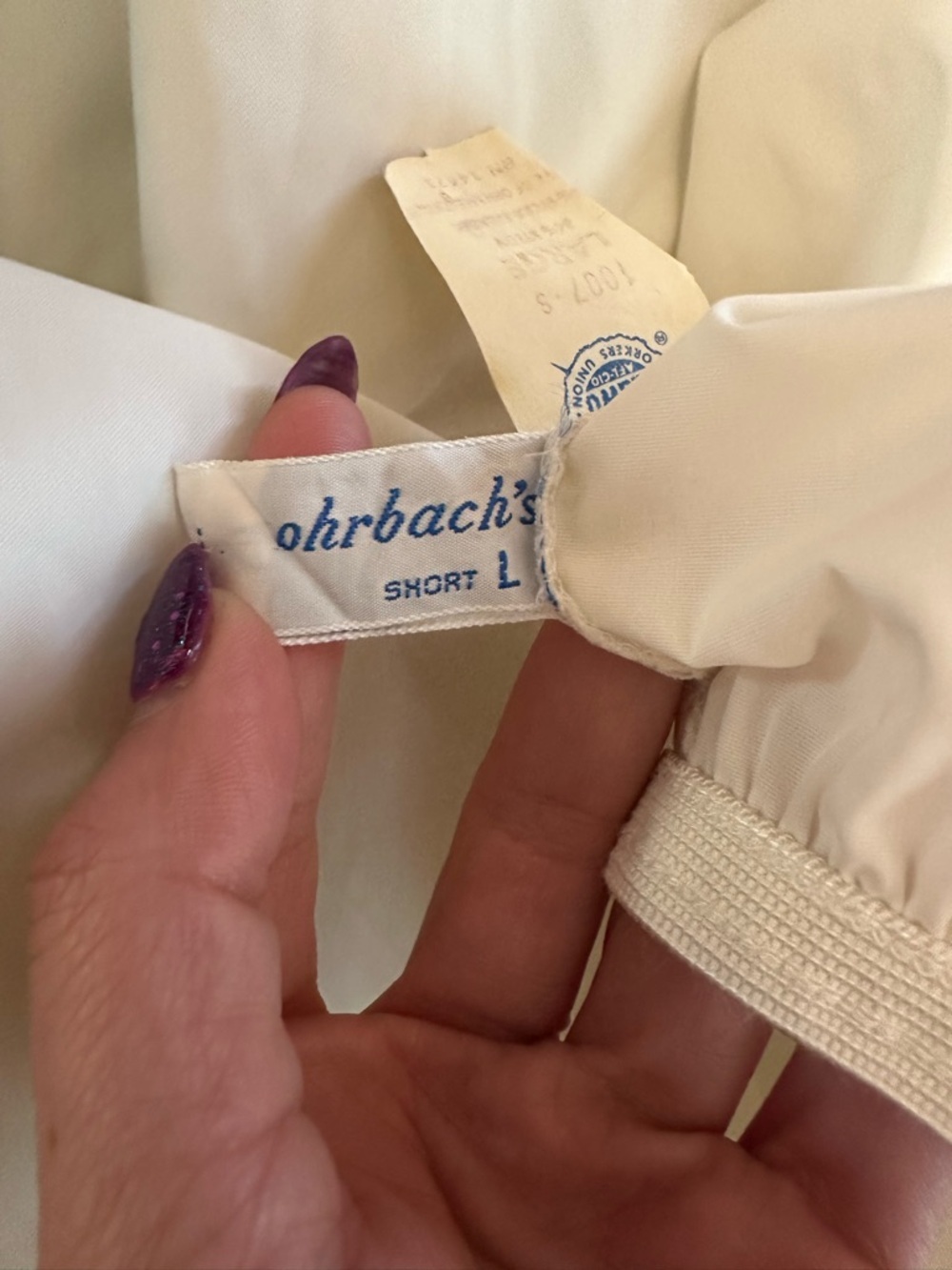 True Vintage 70’s Ohrbach’s White Lace Trim Short Half Slip Size Large - Picture 3 of 5